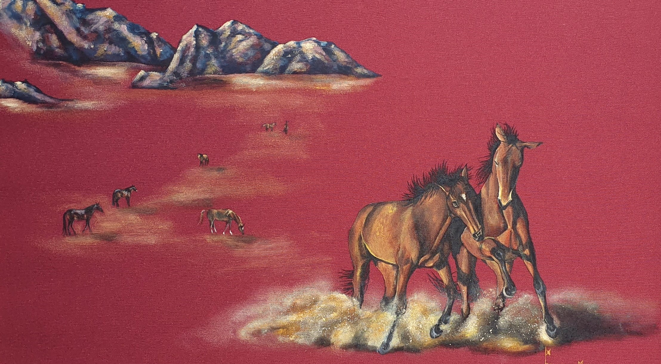 Gemälde von Hanne Mareike Müller auf Stoff